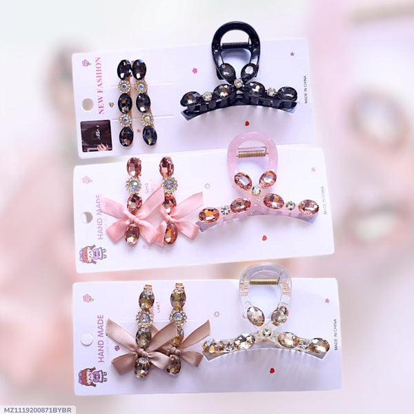 Golden Full Length Hair Pins & Clips _ Pack Of 1